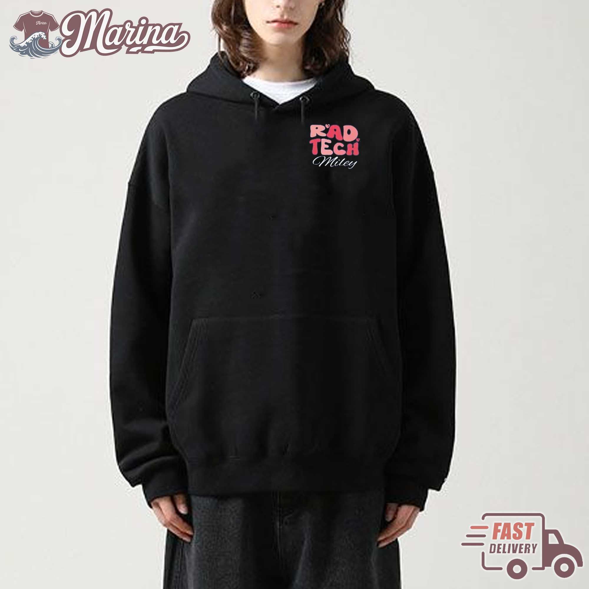 personalized rad tech radiate love nurse two sided t shirt 1